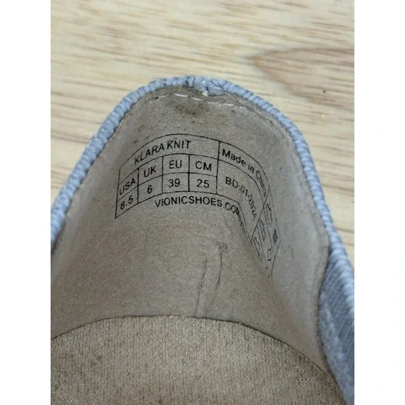 Vionic Women's Shoes Gray Uptown Skimmer Knit Slip-ons Loafers Size 8.5 #34 - Picture 6 of 8